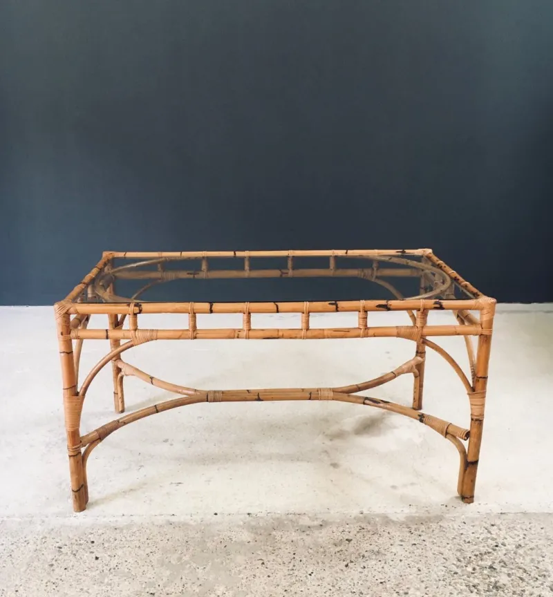 Pamono Mid-Century Chippendale Bamboo Dining Table, Italy, 1960s> Dining Tables & Sets