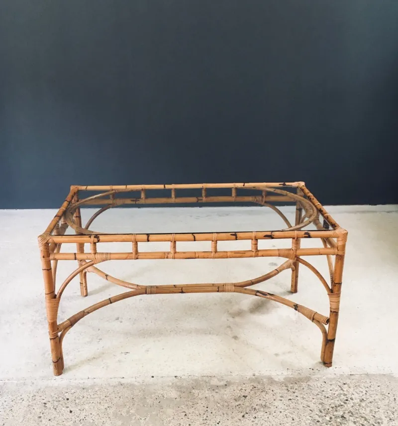 Pamono Mid-Century Chippendale Bamboo Dining Table, Italy, 1960s> Dining Tables & Sets