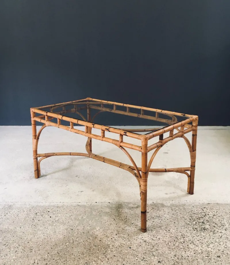 Pamono Mid-Century Chippendale Bamboo Dining Table, Italy, 1960s> Dining Tables & Sets