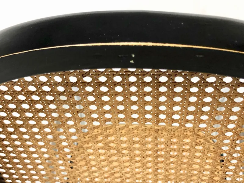 Pamono Mid-Century Chromed Steel & Rattan Rocking Chair, 1970s> Rocking Chairs