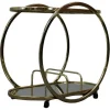 Pamono Mid-Century Cocktail Serving Bar Table in Brass, Germany, 1970s> Serving Bar Carts & Trolleys