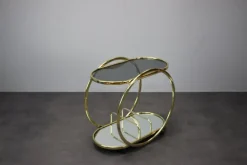 Pamono Mid-Century Cocktail Serving Bar Table in Brass, Germany, 1970s> Serving Bar Carts & Trolleys
