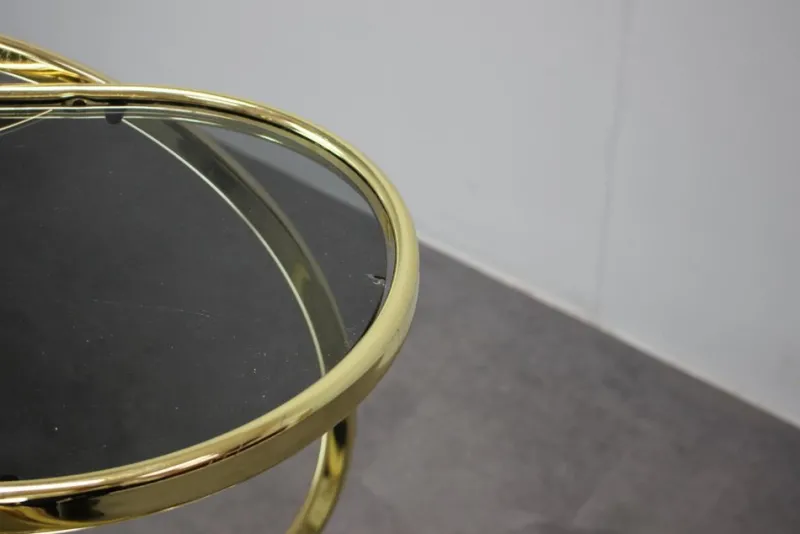 Pamono Mid-Century Cocktail Serving Bar Table in Brass, Germany, 1970s> Serving Bar Carts & Trolleys