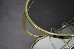 Pamono Mid-Century Cocktail Serving Bar Table in Brass, Germany, 1970s><noscript><img width=