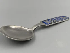 Pamono Mid-Century Collectors Spoon in Sterling Silver with Enamel Work by David Anderson, Norway> Cutlery & Serving Utensils