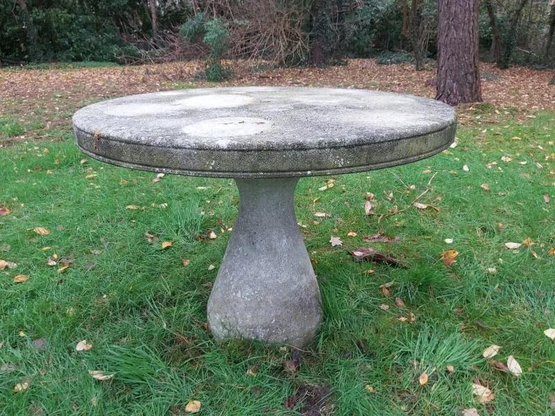 Pamono Mid-Century Concrete Garden Table in the Style of Mangiarotti & Up & Up> Garden Tables