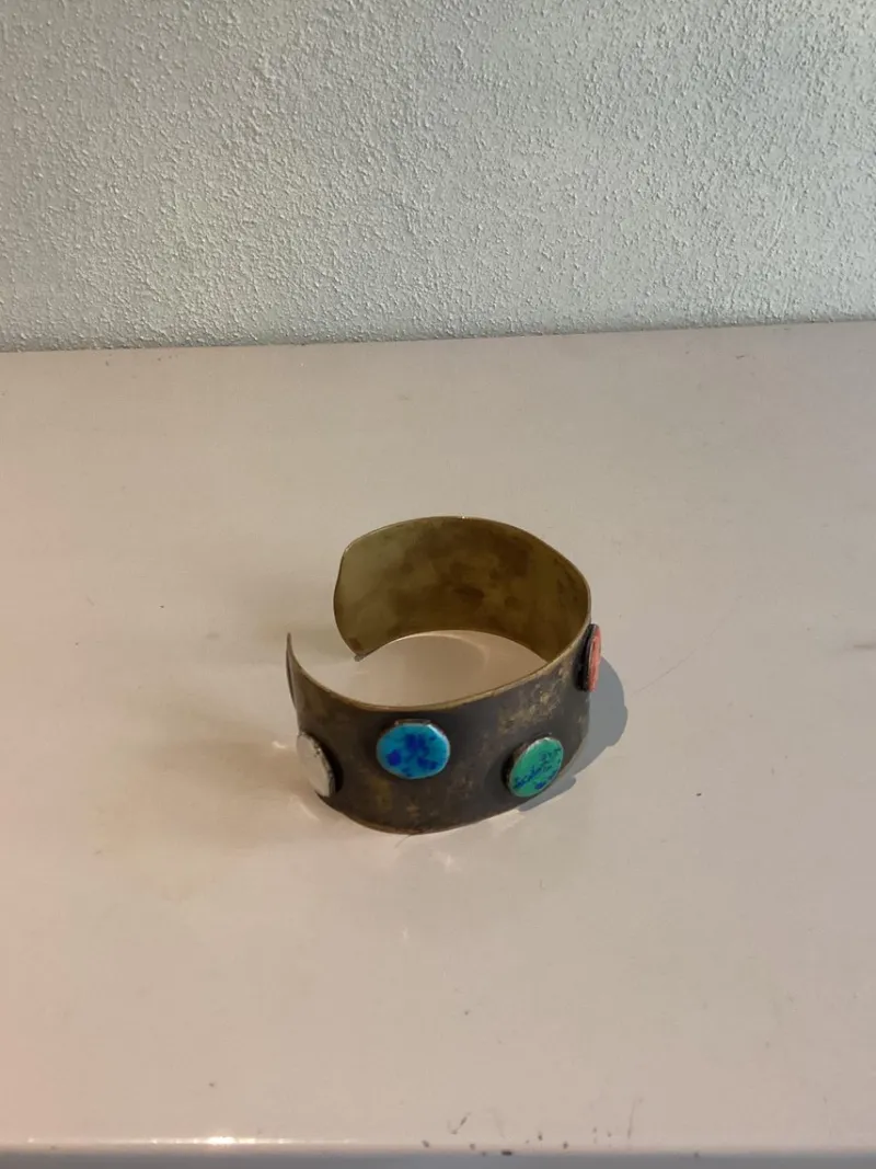 Pamono Mid-Century Copper and Enamal Bracelet, 1970s> Bracelets