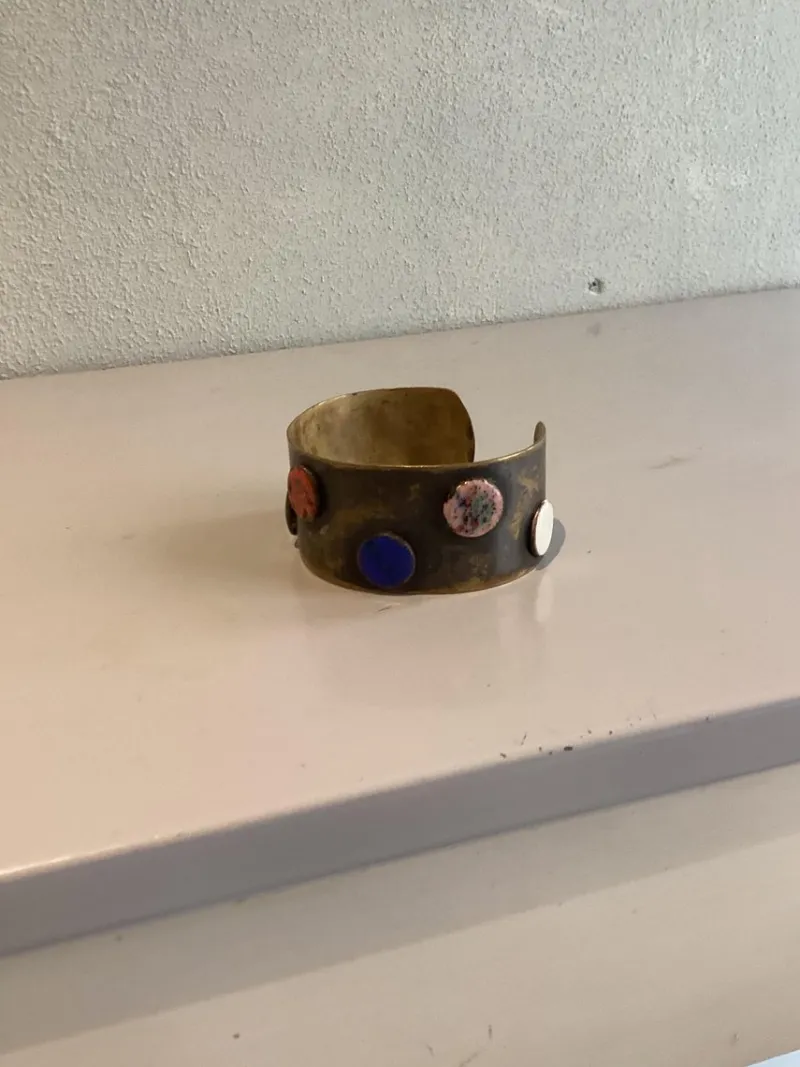 Pamono Mid-Century Copper and Enamal Bracelet, 1970s> Bracelets