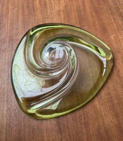 New Pamono Mid-Century Crystal Art Glass Fruit Bowl from Val Saint Lambert, Belgium, 1960s