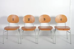 Pamono Mid-Century Czechoslovakian Kids School Chairs, Set of 4, 1970s> Children's Chairs
