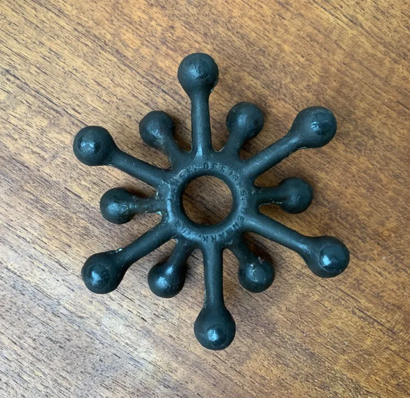 Pamono Mid-Century Danish Brutalist Cast Iron Candleholder by Jens H. Quistgaard