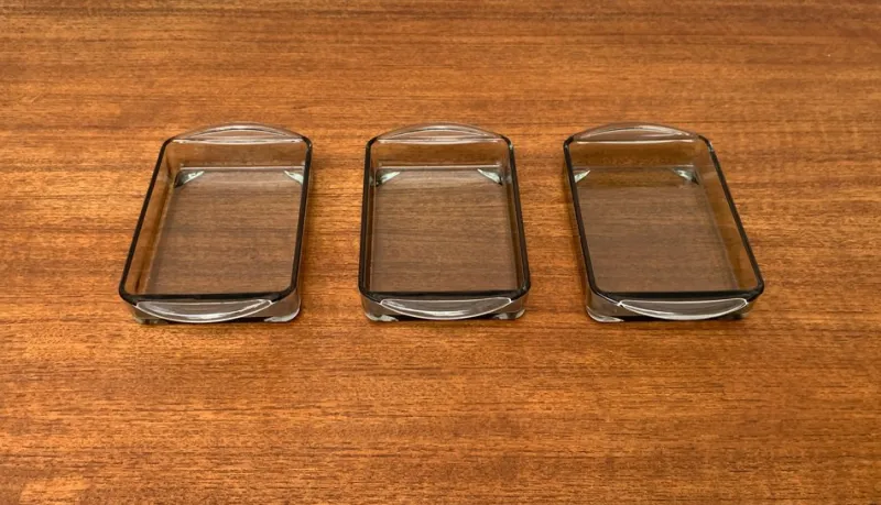 Online Pamono Mid-Century Danish Cabaret Glass Trays from Holmegaard, 1960s, Set of 3