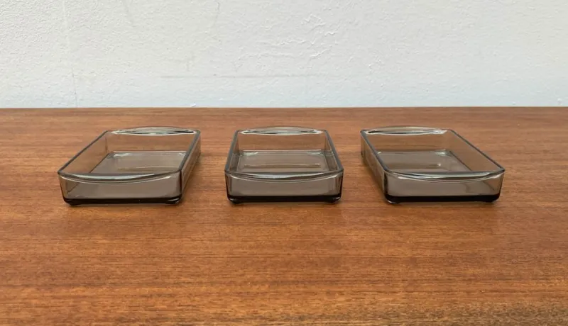 Online Pamono Mid-Century Danish Cabaret Glass Trays from Holmegaard, 1960s, Set of 3
