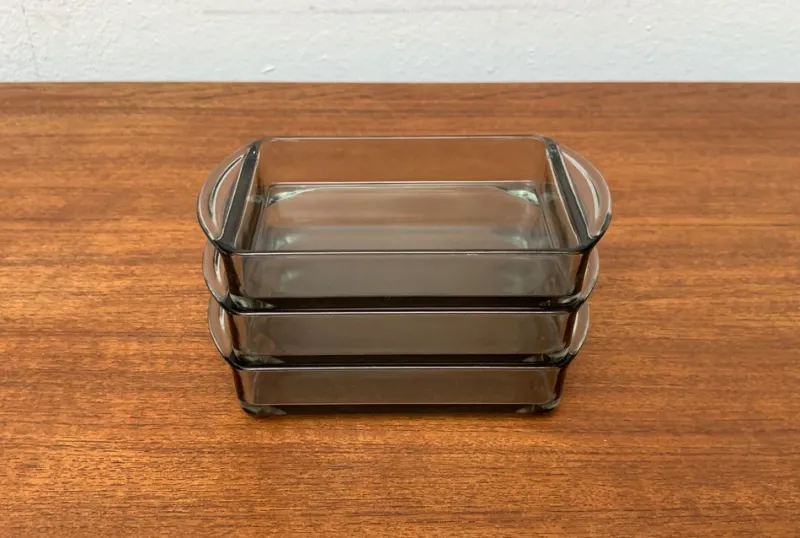Online Pamono Mid-Century Danish Cabaret Glass Trays from Holmegaard, 1960s, Set of 3