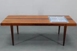 Outlet Pamono Mid-Century Danish Coffee Table with Ceramic Tile Inlay from Haslev Mobelsnedkeri, 1960s