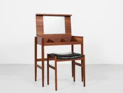 Best Pamono Mid-Century Danish Dressing Table in Teak with Ottoman from Dyrlund, 1960s, Set of 2