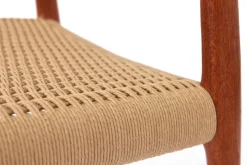 Pamono Mid-Century Danish Modern Model 57 Armchair in Teak with Papercord Seat by Niels Otto (N. O.) Møller for J. L. Møllers, 1960s><noscript><img width=