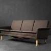 Pamono Mid-Century Danish Modern Brown 3-Seater Sofa by Folke Ohlsson for Fritz Hansen, 1960s> Couches & Sofas