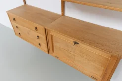 Outlet Pamono Mid-Century Danish Oak Shelving System in the style of Kjærnulf, 1960s