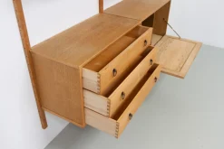Outlet Pamono Mid-Century Danish Oak Shelving System in the style of Kjærnulf, 1960s