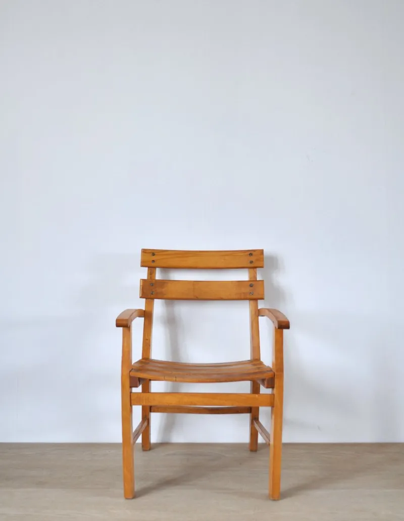 Discount Pamono Mid-Century Danish Patinated Childrens Chair in Beech, 1950s