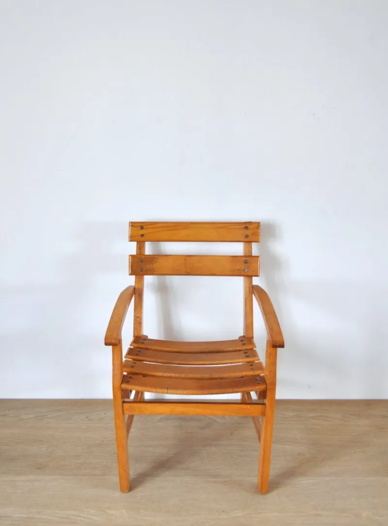 Discount Pamono Mid-Century Danish Patinated Childrens Chair in Beech, 1950s