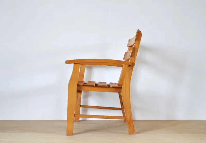 Discount Pamono Mid-Century Danish Patinated Childrens Chair in Beech, 1950s