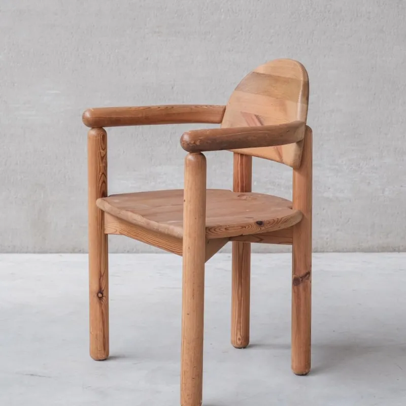 Pamono Mid-Century Danish Pine Dining Chairs attributed to Rainer Daumiller> Lounge Chairs & Armchairs