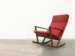 Pamono Mid-Century Danish Rocking Chair by Poul Volther for Frem Røjle