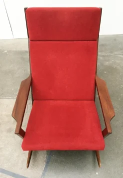Pamono Mid-Century Danish Rocking Chair by Poul Volther for Frem Røjle