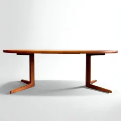 Hot Pamono Mid-Century Danish Round and Oval Extendable Dining Table in Teak, 1960s