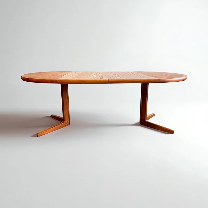 Hot Pamono Mid-Century Danish Round and Oval Extendable Dining Table in Teak, 1960s