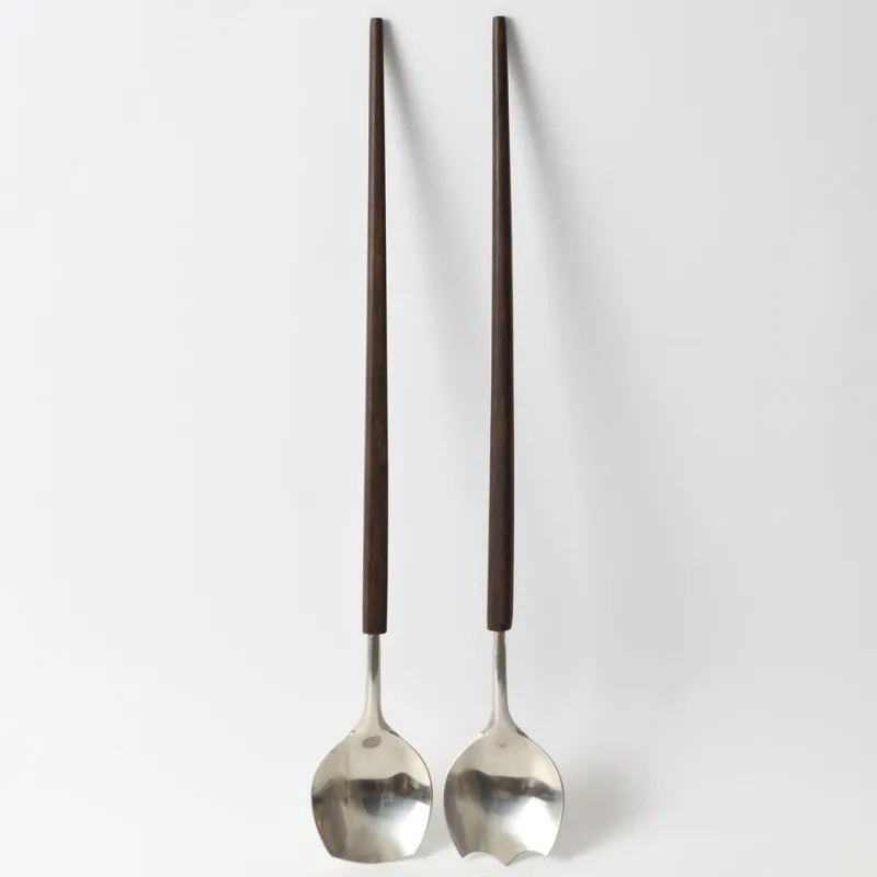 Best Pamono Mid-Century Danish Salad Servers from Asni, 1960s, Set of 2