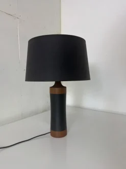 Best Pamono Mid-Century Danish Scandinavian Teak and Leather Table Lamp, 1950s
