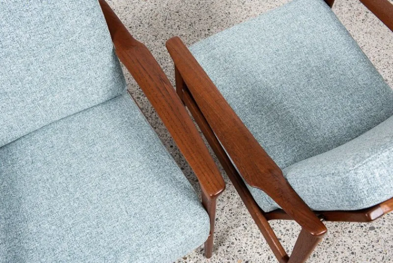 Pamono Mid-Century Danish Sofa Set in Teak attributed to Ib Kofod Larsen, Set of 3> Living Room Sets