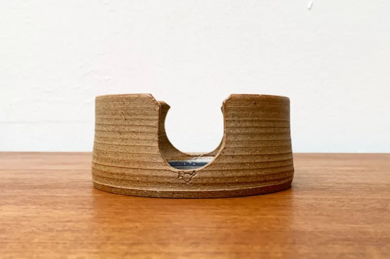Pamono Mid-Century Danish Studio Pottery Candleholder by Kate and Klaus Friederichsen for Finke Keramik, 1970s