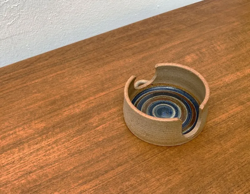 Pamono Mid-Century Danish Studio Pottery Candleholder by Kate and Klaus Friederichsen for Finke Keramik, 1970s