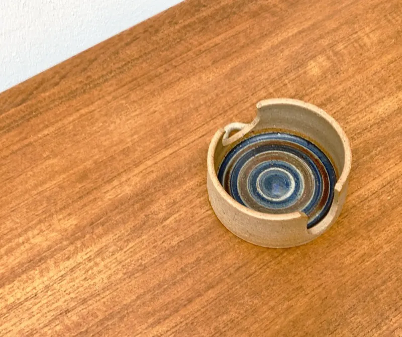Pamono Mid-Century Danish Studio Pottery Candleholder by Kate and Klaus Friederichsen for Finke Keramik, 1970s