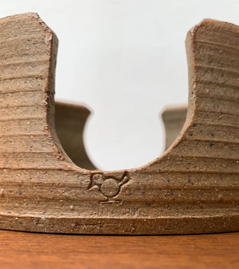 Pamono Mid-Century Danish Studio Pottery Candleholder by Kate and Klaus Friederichsen for Finke Keramik, 1970s