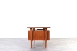 New Pamono Mid-Century Danish Teak Executive Desk by Kai Kristiansen for FM Møbler, 1960s