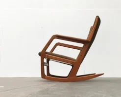 Pamono Mid-Century Danish Teak Model 100 Rocking Chair by Søren Georg Jensen for Kubus Møbler, 1960s