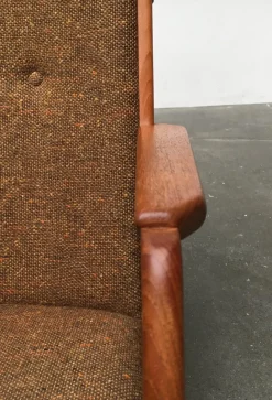 Pamono Mid-Century Danish Teak Model 100 Rocking Chair by Søren Georg Jensen for Kubus Møbler, 1960s