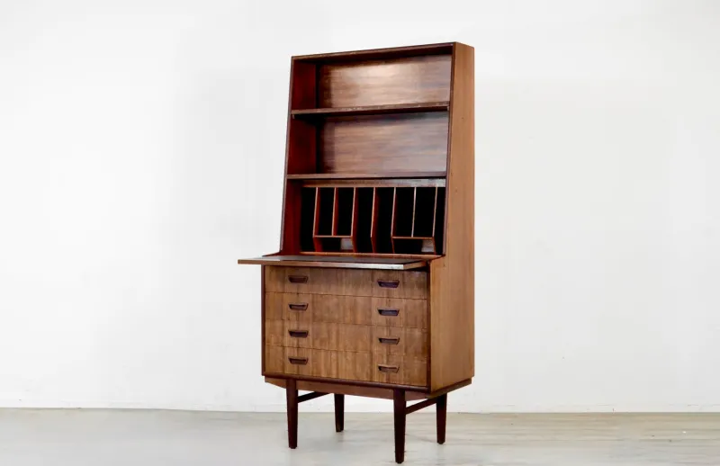 Pamono Mid-Century Danish Teak Secretary> Secretaires