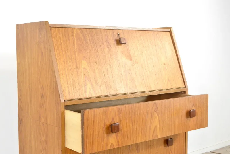 Pamono Mid-Century Danish Teak Secretary, 1960s