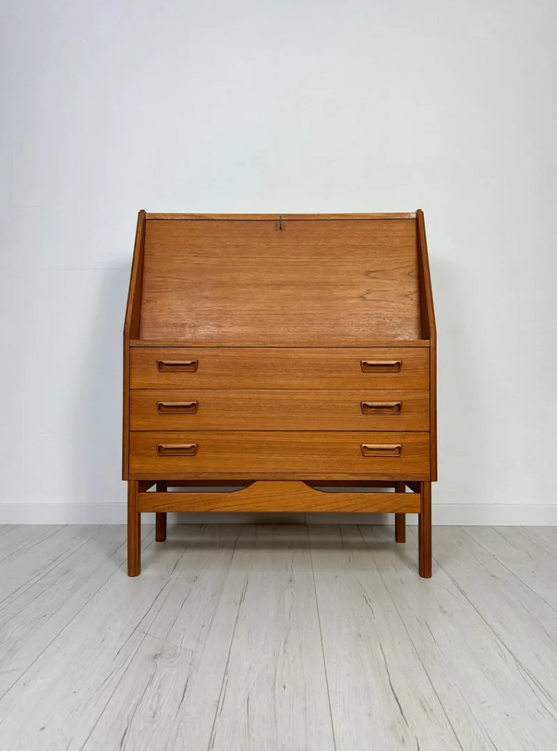 Pamono Mid-Century Danish Teak Secretary from Dyrlund, 1960s> Secretaires