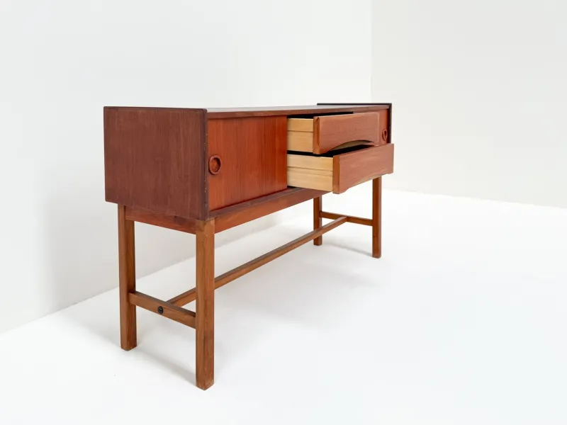 Discount Pamono Mid-Century Danish Teak Sideboard with Sliding Doors and Drawers, 1960s