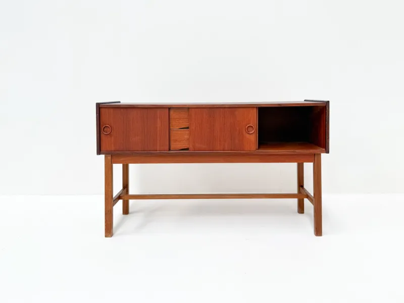 Discount Pamono Mid-Century Danish Teak Sideboard with Sliding Doors and Drawers, 1960s