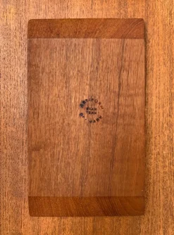 Pamono Mid-Century Danish Teak Tray from Artiform with Cabaret Glass Trays from Holmegaard, 1960s, Set of 3><noscript><img width=