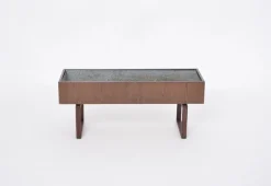 Pamono Mid-Century Danish Teak Wooden Planter Box with Inlay Metal Tub, 1960s><noscript><img width=