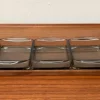 Outlet Pamono Mid-Century Danish Tray in Teak with Cabaret Glass Trays from Holmegaard, 1960s, Set of 4